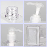 150ml (5.1oz) Pump Bottle Dispenser Jansburg 2 Pack Refillable Flat Square Plastic Lotion Dispenser Leakproof